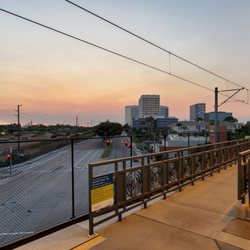 El Segundo Station - Metro Green Line - saddle ridge smoke @ sunset