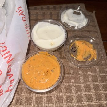 Pacific Pita - Garlic Sauce and Chipotle Sauce - Mediterranean Near Me - San Diego, California