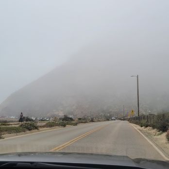 Morro Bay - Morro Rock in fog - Landmarks & Historical Buildings Near Me - Morro Bay, California