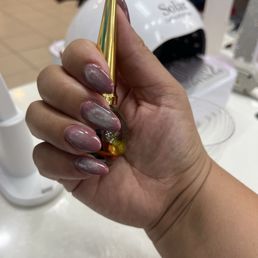 Acrylic cat eye nails Acrylic cat eye nails