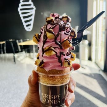 Crispy Cones - Red Velvet Cake crispy cone - Ice Cream & Frozen Yogurt Near Me - West Valley City, Utah