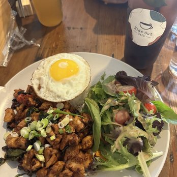 Hide Out Cafe - Basil chicken with added egg - Cafes Near Me - Rowland Heights, California