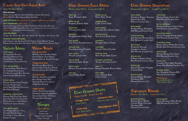 Menu photo 3 OverGreens Salads & Juices Brooklyn, NY