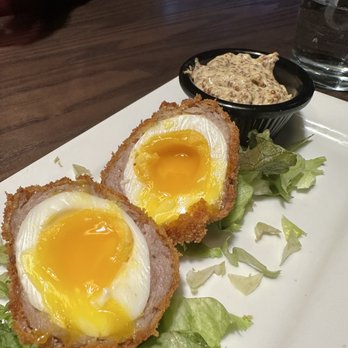 Thirsty Lion - traditional scotch eggs - American Near Me - Denver, Colorado Thirsty Lion - traditional scotch eggs - American Near Me - Denver, Colorado