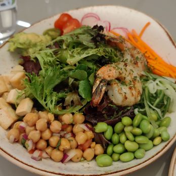 Draco Markham - Buddha bowl with added shrimps - Canadian (New) Near Me - Markham, Ontario