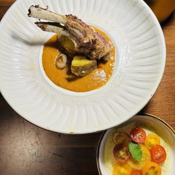 Hed 11 - Baby lamb rack and Heirloom Tomato Salad in Northern Style Dressing - Thai Near Me - San Francisco, California
