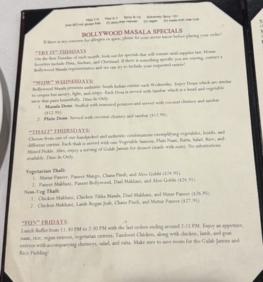 Menu photo 4 Bollywood Masala California, MD