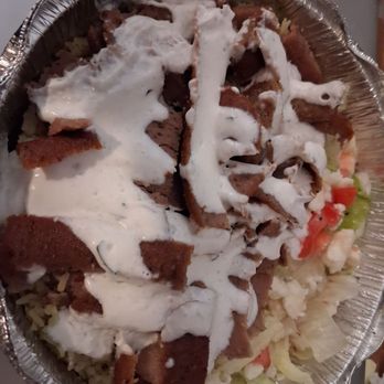 Symphony Mediterranean Grill - Gyro over rice with salad. - Halal Near Me - Florence, Kentucky Symphony Mediterranean Grill - Gyro over rice with salad. - Halal Near Me - Florence, Kentucky