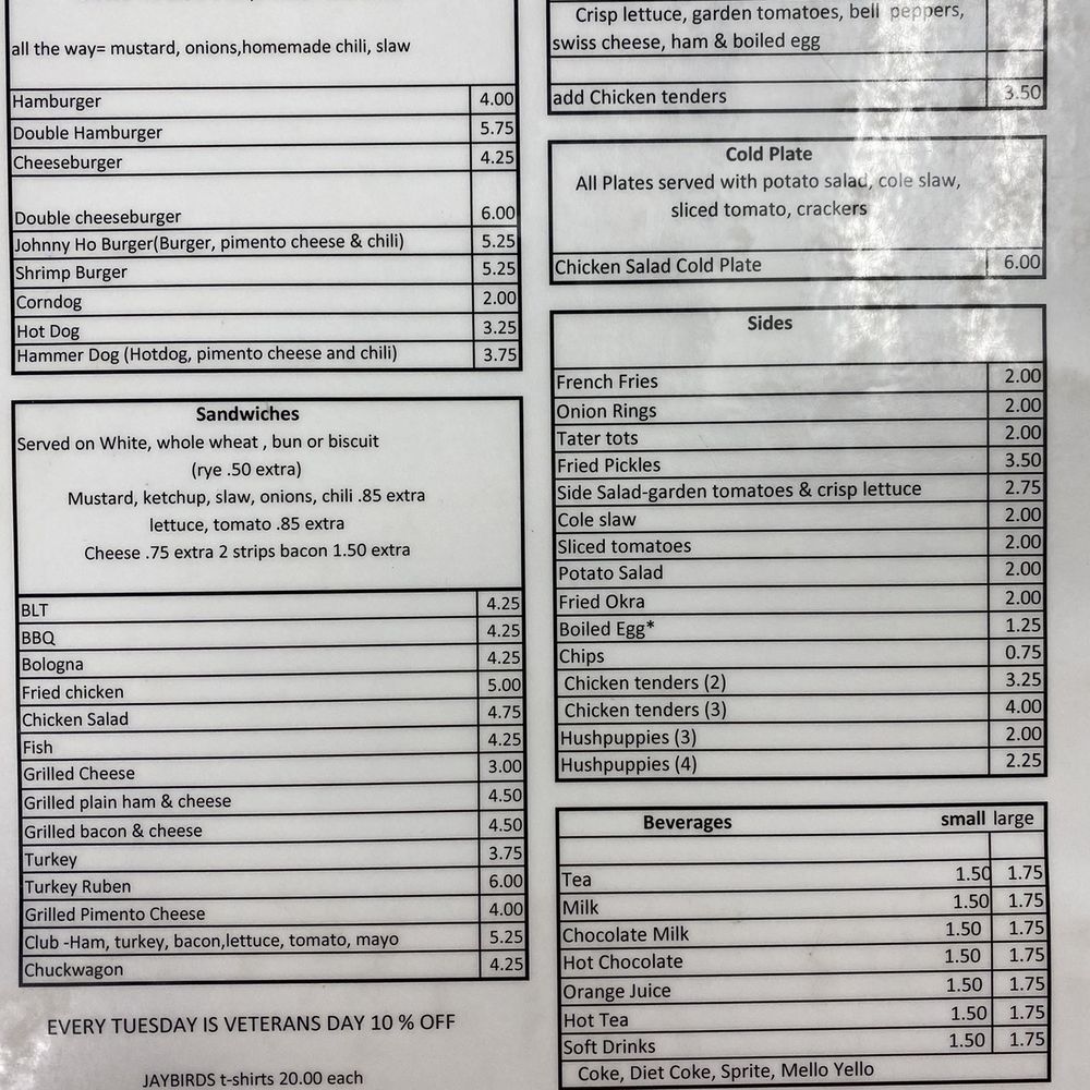 Lunch menu Lunch menu