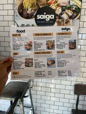 Menu photo 1 Saiga Vietnamese Eatery Irvine, CA