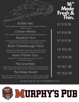 Menu photo 1 Murphy's Pub Moorhead Moorhead, MN