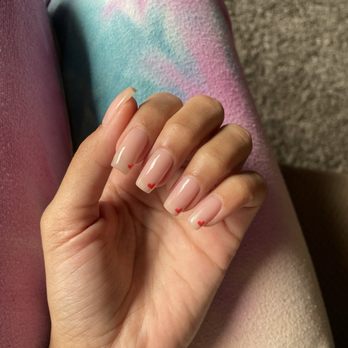 HQ Nails - Done yesterday in time for Vday + Super Bowl 2024 in Las Vegas! Again, I love simple designs - Nail Salons Near Me - Las Vegas, Nevada