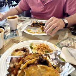 Mi Casita - Birria tacos plate- comes with a dipping sauce!