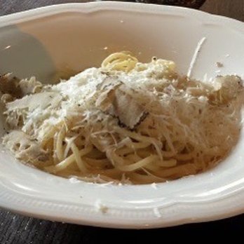 Trattoria Sofia - Cacio e Pepe with added shaved black truffles - Italian Near Me - Houston, Texas Trattoria Sofia - Cacio e Pepe with added shaved black truffles - Italian Near Me - Houston, Texas