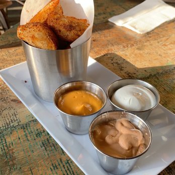 Pel Meni Dumpling Tzar - Classic Vareniki Fries and dipping sauces. - Russian Near Me - Seattle, Washington