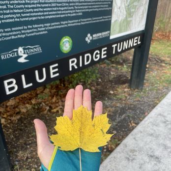 Blue Ridge Tunnel - West trail head Blue Ridge Tunnel sign and parking area - Landmarks & Historical Buildings Near Me