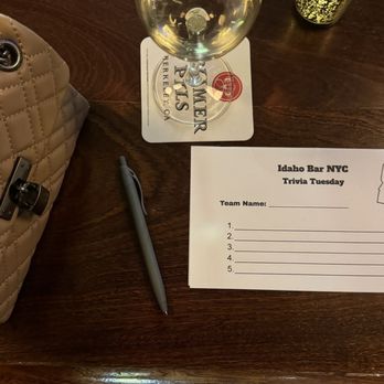 Idaho - Trivia Tuesdays - Cocktail Bars Near Me - New York, New York Idaho - Trivia Tuesdays - Cocktail Bars Near Me - New York, New York