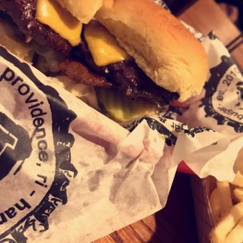 Harry's on Main - Bacon burger with FF - Bars Near Me - Providence, Rhode Island Harry's on Main - Bacon burger with FF - Bars Near Me - Providence, Rhode Island