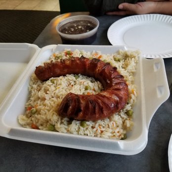 Luso's Bar-B-Q - The sausage was overcooked.  Not as dry as the pork ribs because the sausage itself is fatty, but overcooked nevertheless. - Portuguese Near Me - Perth Amboy, New Jersey