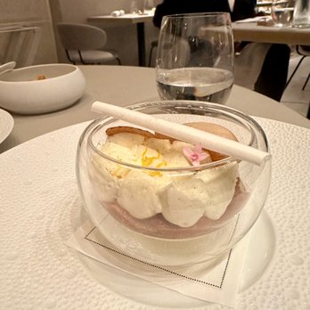 Essential by Christophe - L'Ardechois (yuzu curd, chestnut rum ice cream, vanilla whipped cream - $15) - French Near Me - New York, New York