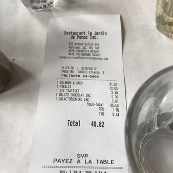 Restaurant Le Jardin de Panos - Pretty good for a BYOW - Greek Near Me - Montreal, Quebec Restaurant Le Jardin de Panos - Pretty good for a BYOW - Greek Near Me - Montreal, Quebec