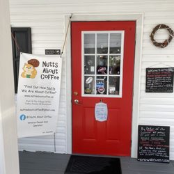Nutts About Coffee - Hours of operation and the front door