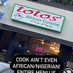 Totos' African Cuisine - Warning