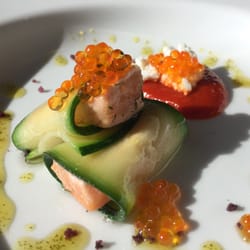 La Dolce Vita - Falso ravioli de trucha del Pirineo