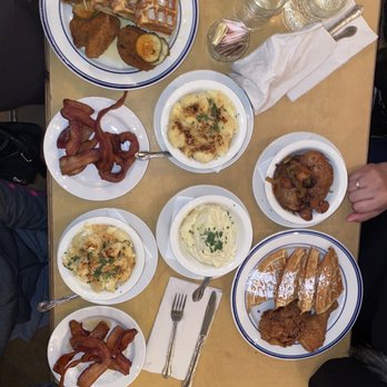Sweet Chick - Chicken and Waffles, Carolina Cheese Grits, Mac and Cheese, potatoes, House Cured Bacon - Southern Near Me - New York, New York Sweet Chick - Chicken and Waffles, Carolina Cheese Grits, Mac and Cheese, potatoes, House Cured Bacon - Southern Near Me - New York, New York