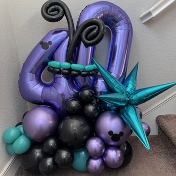 Up N Away Balloon Designs - Birthday Balloon Bouquet Disneys Haunted Mansion theme - Balloon Services Near Me