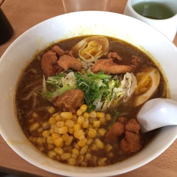 Sakana - Curry ramen w corn and egg added. 1/2015 - Sushi Bars Near Me - Westminster, Colorado