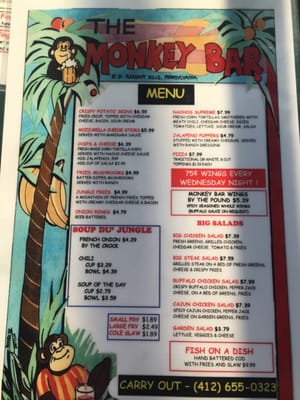 Menu photo 4 The Monkey Bar Pittsburgh, PA