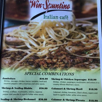 Win-Spuntino - Menu page 1 - Italian Near Me - Honolulu, Hawaii
