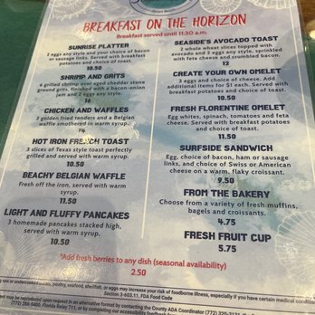 Seaside Café - Menu - American Near Me - Stuart, Florida Seaside Café - Menu - American Near Me - Stuart, Florida