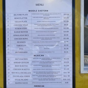 Fork Fusion - Menu of food - Food Trucks Near Me - Whitefish, Montana Fork Fusion - Menu of food - Food Trucks Near Me - Whitefish, Montana