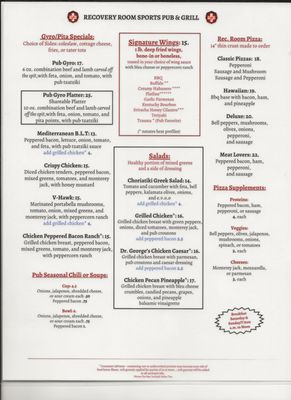 Menu photo 4 Recovery Room La Crosse, WI