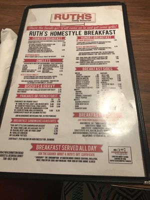 Menu photo 6 Ruth's Family Restaurant Augusta, GA