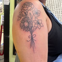 Birth flower tattoo