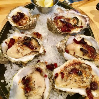 The Cookery - Broiled oyster with bacon bites - Seafood Near Me - Seward, Alaska The Cookery - Broiled oyster with bacon bites - Seafood Near Me - Seward, Alaska