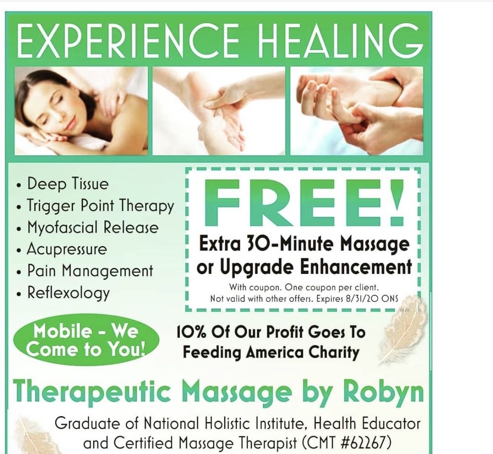 TRAVEL MASSAGE BY ROBYN Updated September 2024 Request an