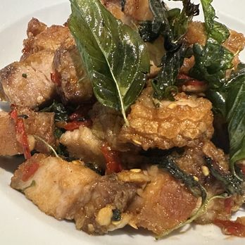 Thai O'Clock - Spicy Basil Crispy Pork Belly - Thai Near Me - Chicago, Illinois
