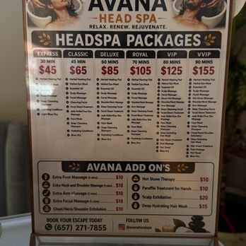 Avana Head Spa - PACKAGES - Day Spas Near Me - Anaheim, California Avana Head Spa - PACKAGES - Day Spas Near Me - Anaheim, California