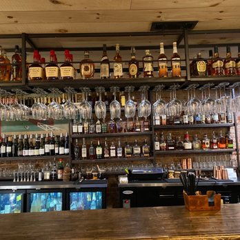 Ram Cat Cellars - Updated bar with glass rack - Whiskey Bars Near Me - Seneca, South Carolina