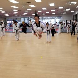 Tigers Martial Arts Group - Cinco Ranch - Demonstration technique practice with members of the Yong-In University Demonstration Team at our Mason school.