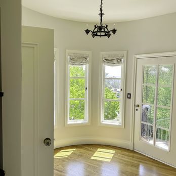 Paintmasters - Oakland Hills home. Ceiling, walls, doors and sills by Paintmasters. Colors: Farrow & Ball Strong White. - Painters Near Me - Concord, California
