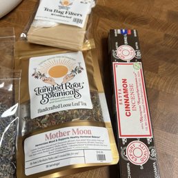 Tea, incense, tea bags