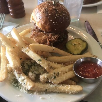 Eat - Popper chicken sandwich with garlic fries. - American Near Me - Dodge, Nebraska