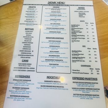 The Pier Restaurant - Drink menu - Sandwiches Near Me - Solomons, Maryland The Pier Restaurant - Drink menu - Sandwiches Near Me - Solomons, Maryland