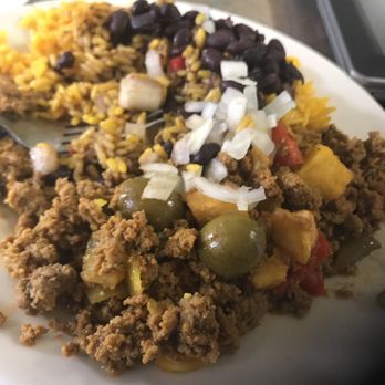 La Bamba - Ground beef with rice & beans. It was pretty good, a little salty but not bad. - Spanish Near Me - Tampa, Florida