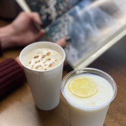 Darn Good Coffee - Dirty chai latte and frozen lemonade